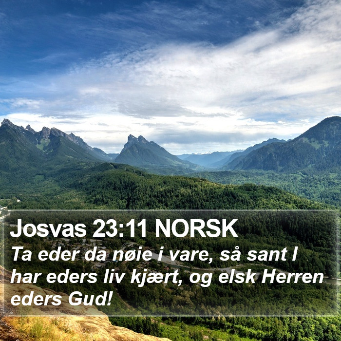 Josvas 23:11 NORSK Bible Study
