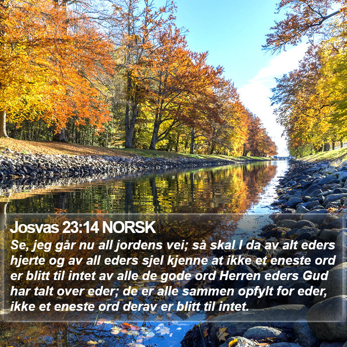 Josvas 23:14 NORSK Bible Study