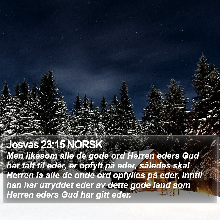 Josvas 23:15 NORSK Bible Study