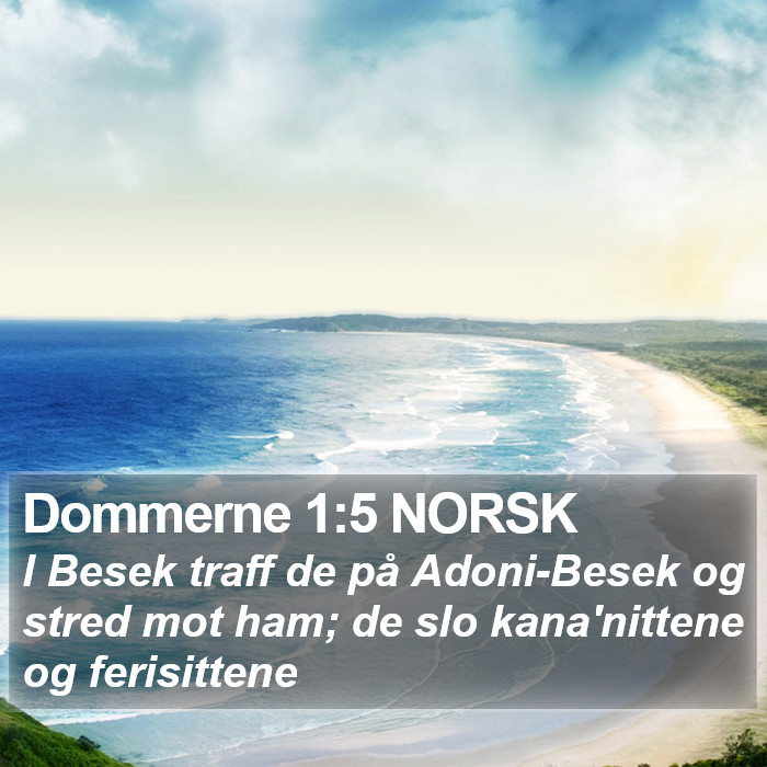 Dommerne 1:5 NORSK Bible Study