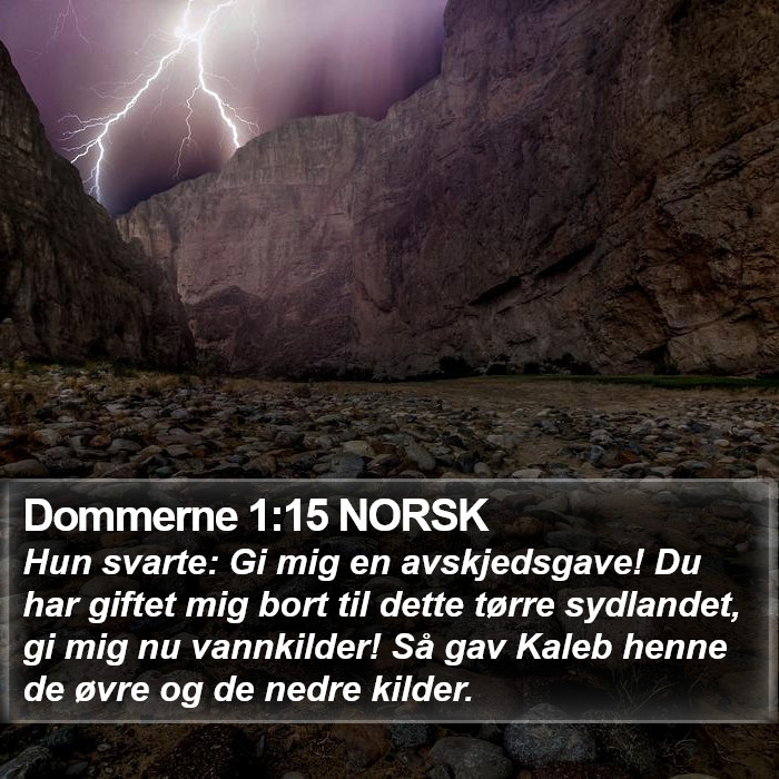 Dommerne 1:15 NORSK Bible Study