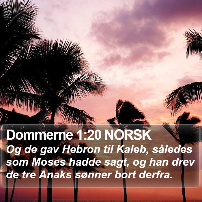 Dommerne 1:20 NORSK Bible Study