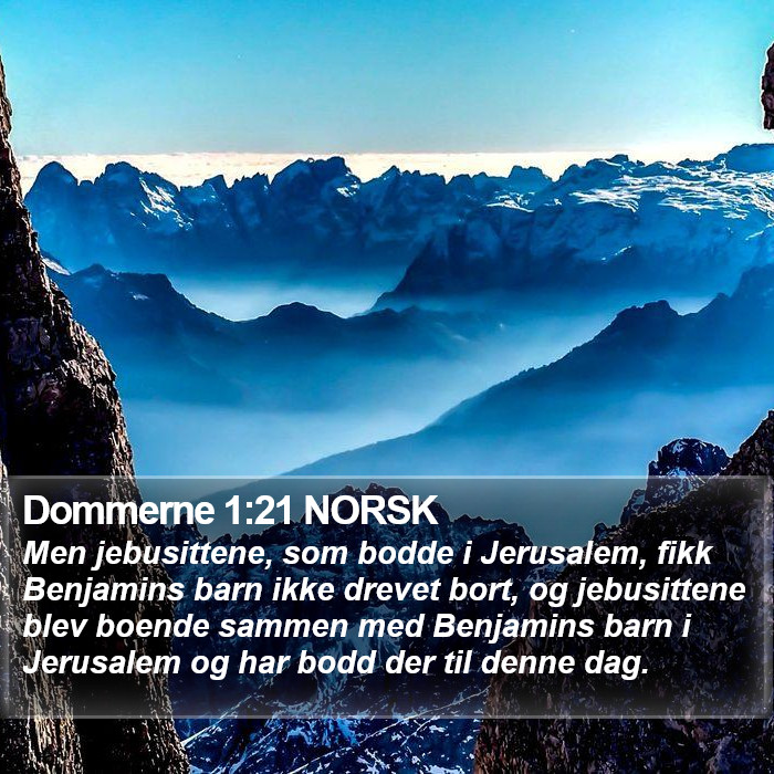 Dommerne 1:21 NORSK Bible Study