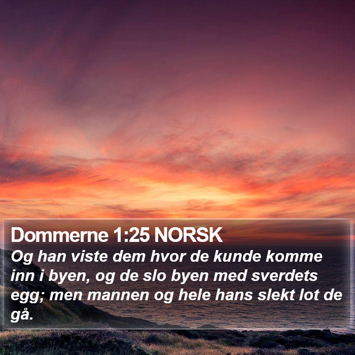 Dommerne 1:25 NORSK Bible Study