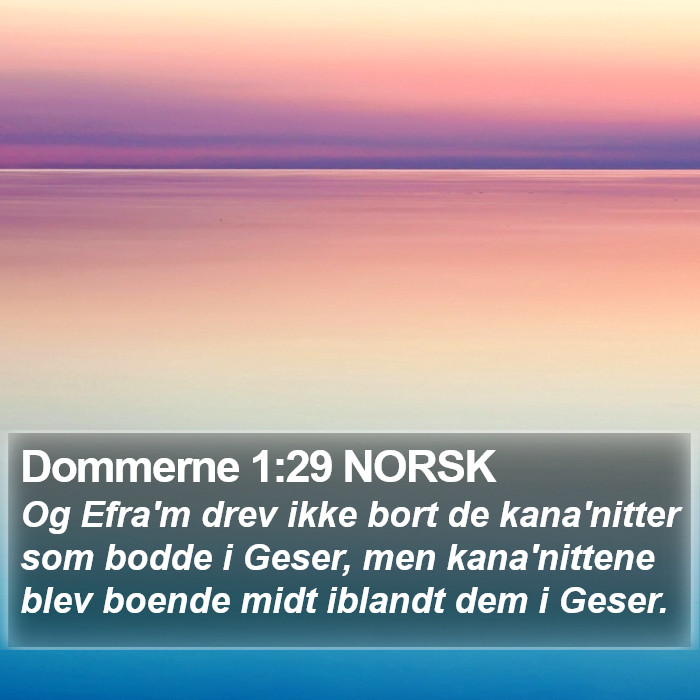 Dommerne 1:29 NORSK Bible Study