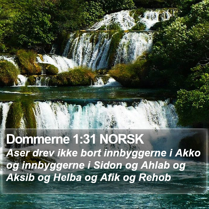 Dommerne 1:31 NORSK Bible Study