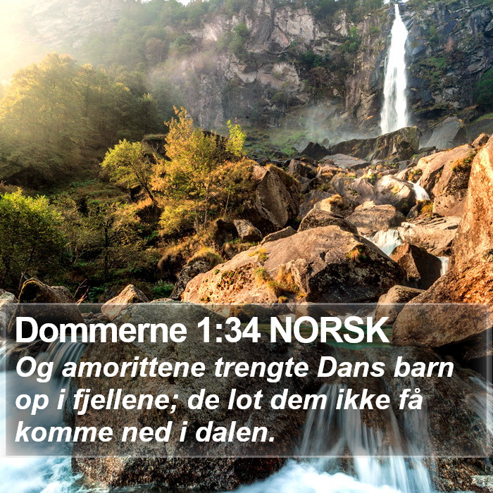 Dommerne 1:34 NORSK Bible Study