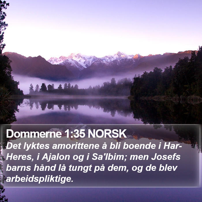 Dommerne 1:35 NORSK Bible Study