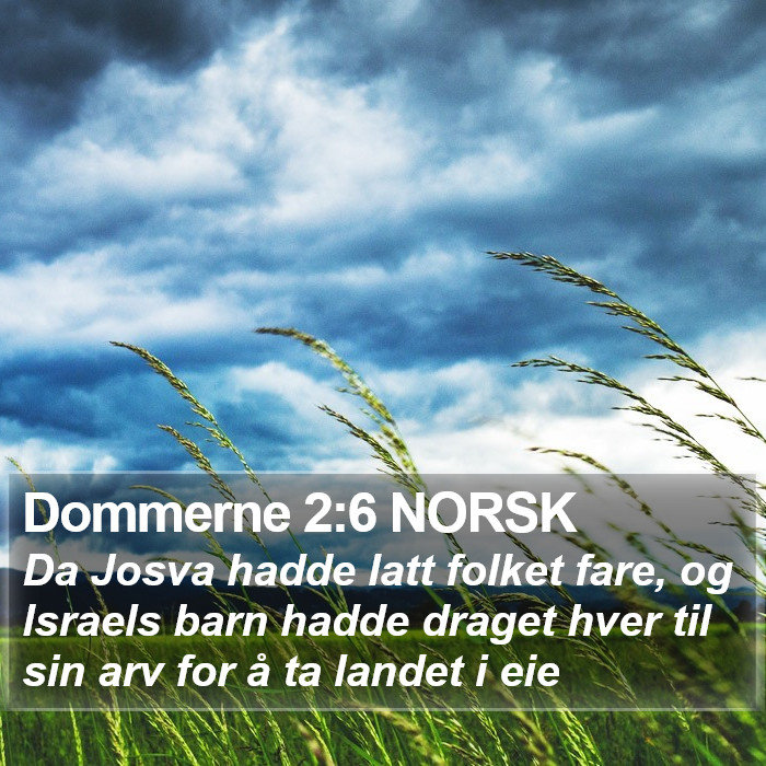 Dommerne 2:6 NORSK Bible Study