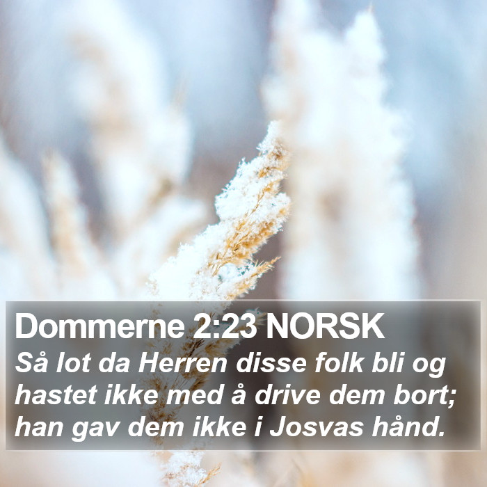 Dommerne 2:23 NORSK Bible Study