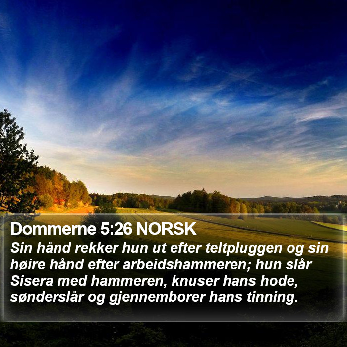 Dommerne 5:26 NORSK Bible Study