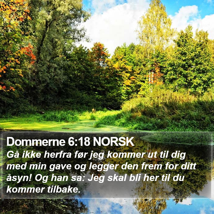 Dommerne 6:18 NORSK Bible Study