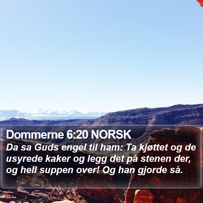 Dommerne 6:20 NORSK Bible Study