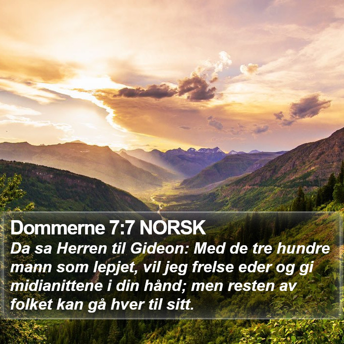 Dommerne 7:7 NORSK Bible Study