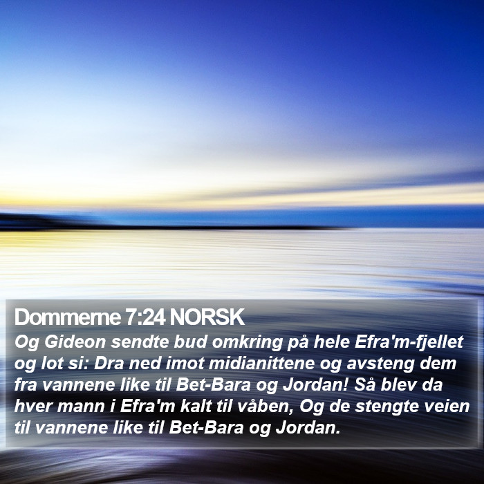 Dommerne 7:24 NORSK Bible Study