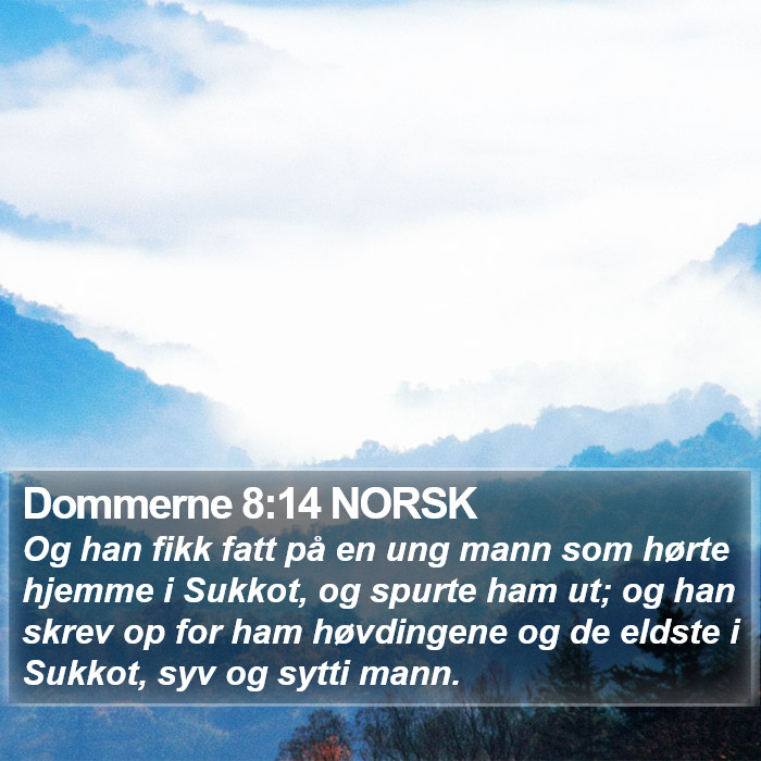 Dommerne 8:14 NORSK Bible Study