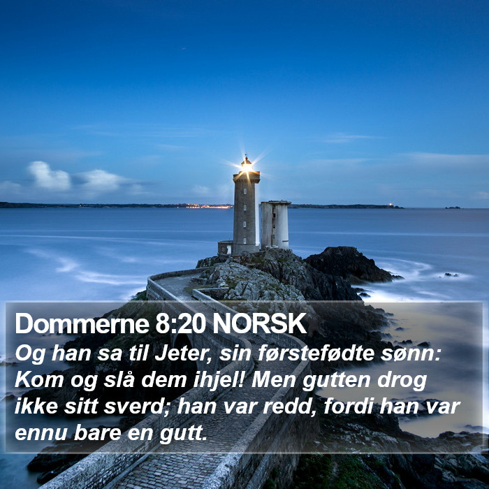 Dommerne 8:20 NORSK Bible Study