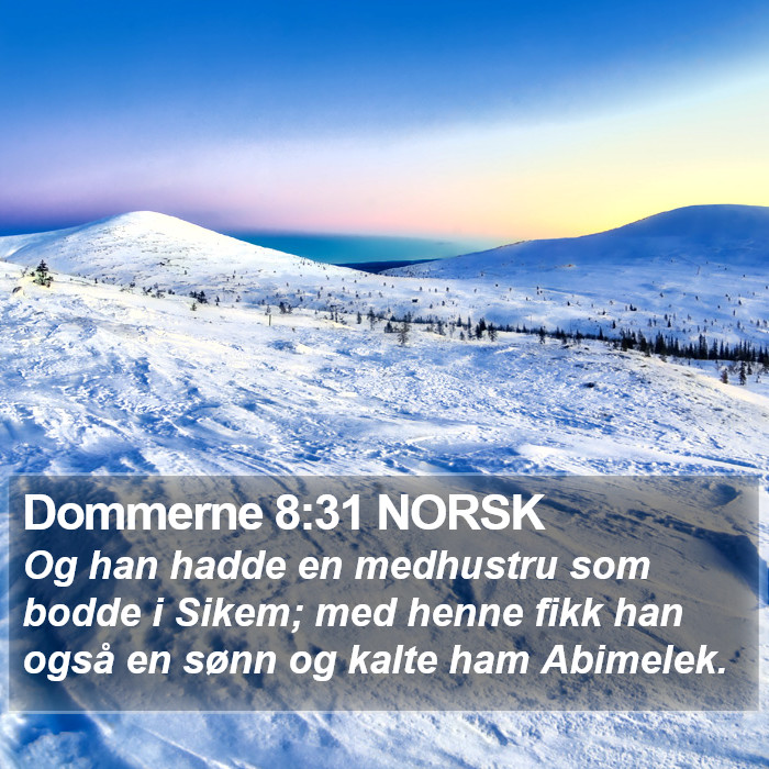 Dommerne 8:31 NORSK Bible Study