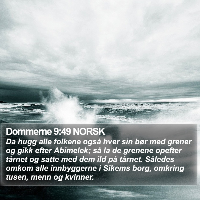 Dommerne 9:49 NORSK Bible Study