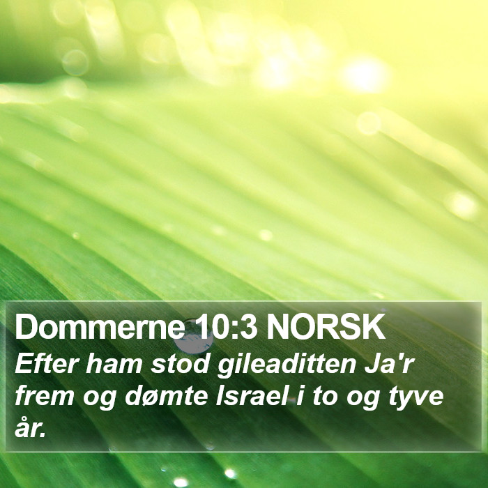 Dommerne 10:3 NORSK Bible Study