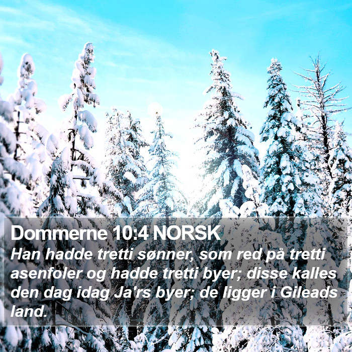 Dommerne 10:4 NORSK Bible Study