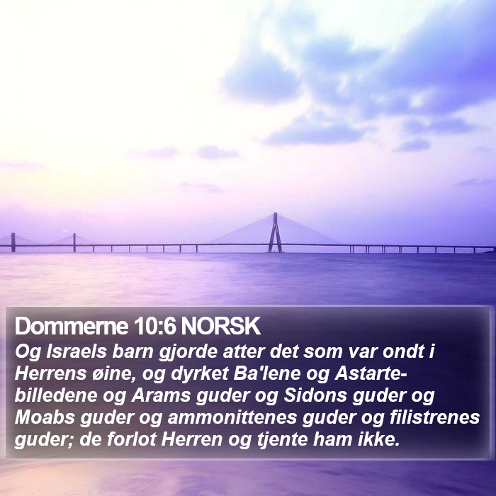 Dommerne 10:6 NORSK Bible Study