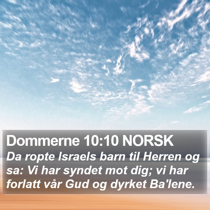 Dommerne 10:10 NORSK Bible Study