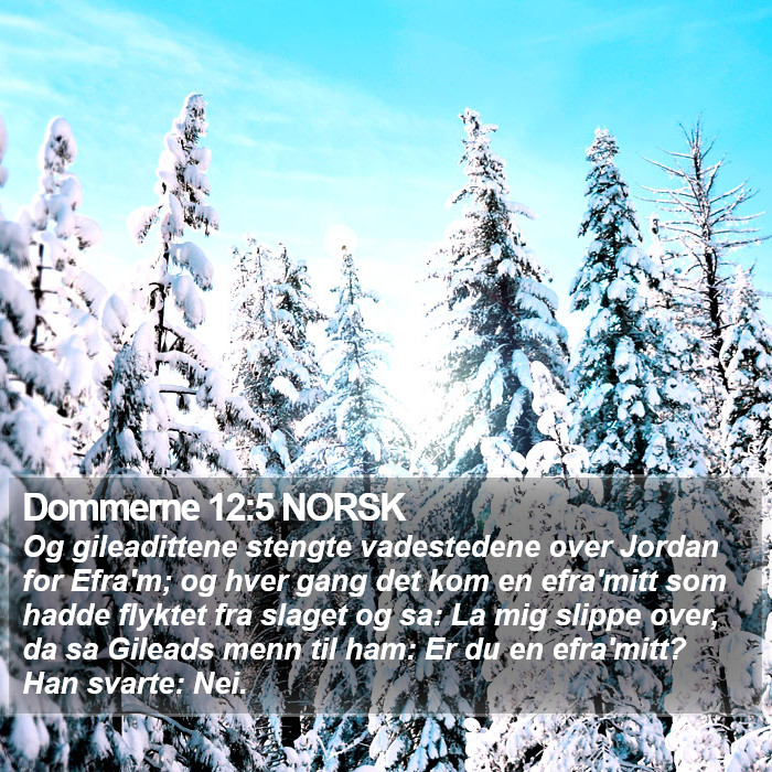 Dommerne 12:5 NORSK Bible Study