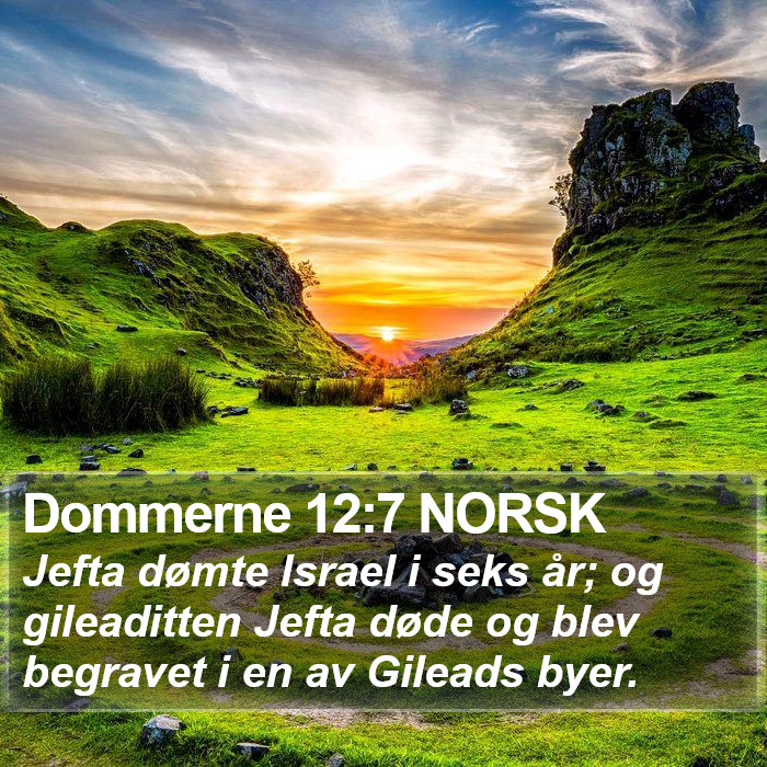 Dommerne 12:7 NORSK Bible Study