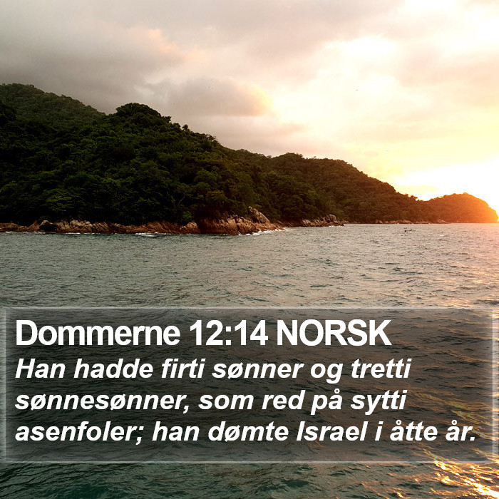 Dommerne 12:14 NORSK Bible Study