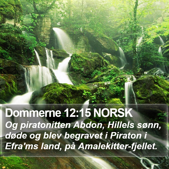 Dommerne 12:15 NORSK Bible Study