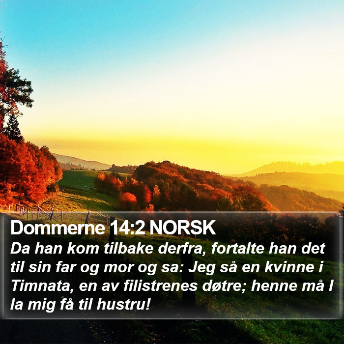 Dommerne 14:2 NORSK Bible Study