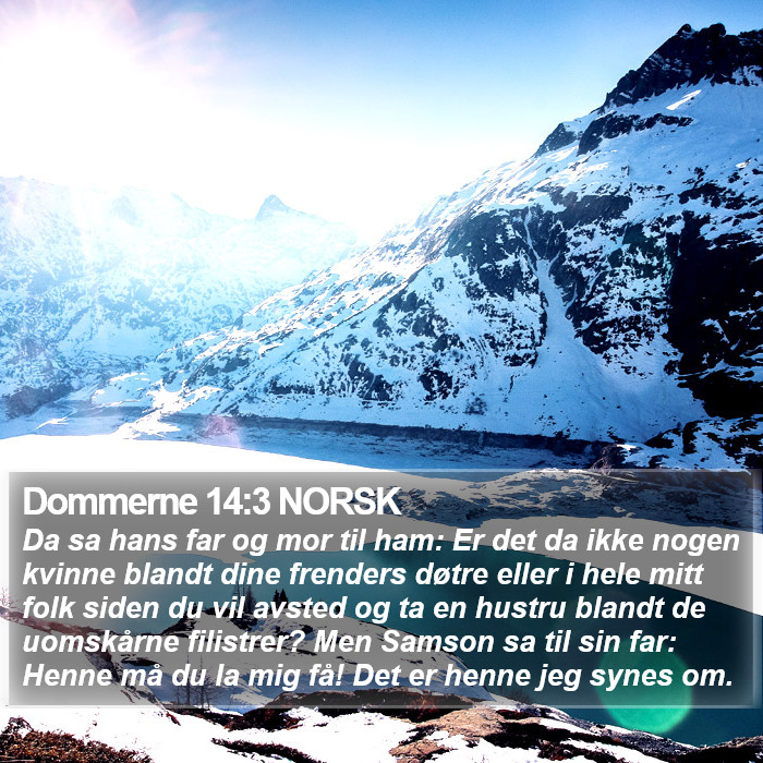 Dommerne 14:3 NORSK Bible Study