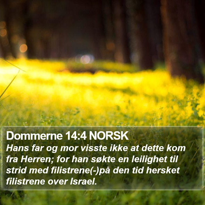 Dommerne 14:4 NORSK Bible Study