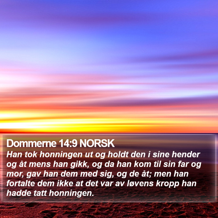 Dommerne 14:9 NORSK Bible Study