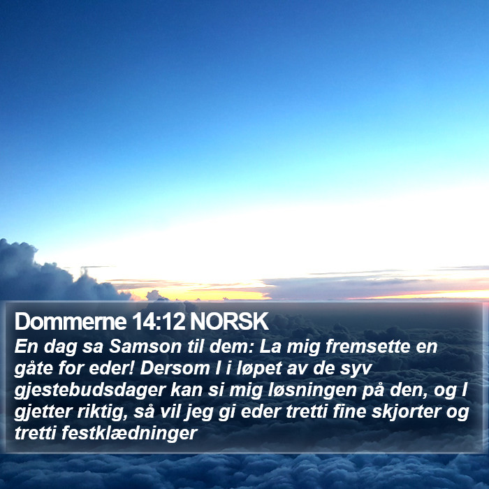 Dommerne 14:12 NORSK Bible Study