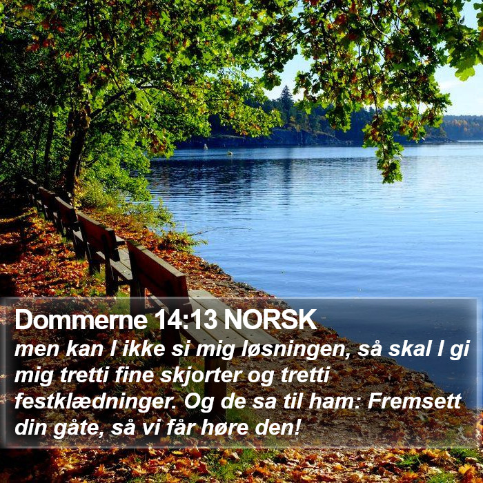 Dommerne 14:13 NORSK Bible Study