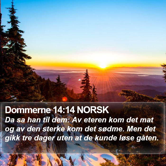 Dommerne 14:14 NORSK Bible Study