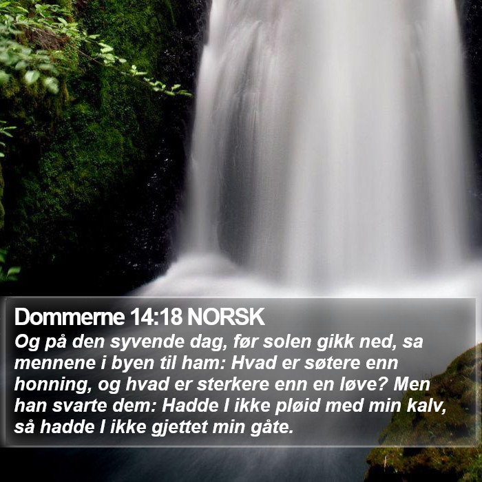 Dommerne 14:18 NORSK Bible Study