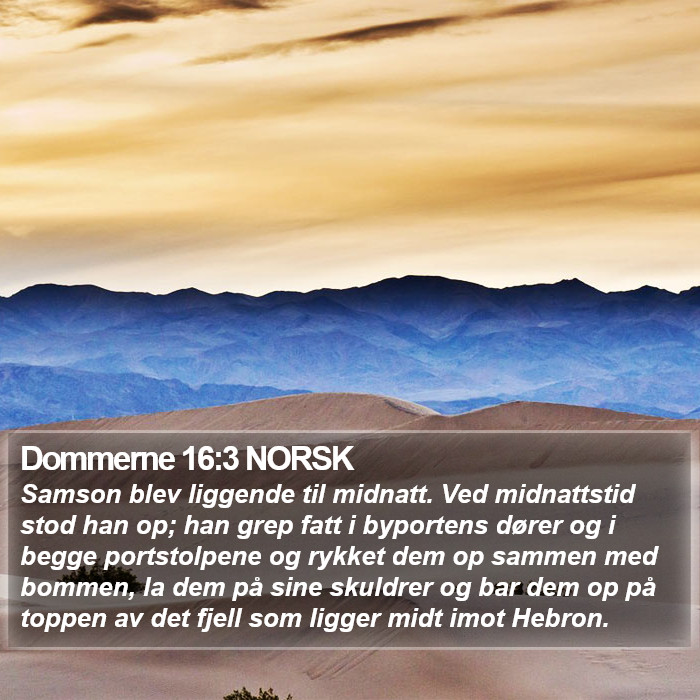 Dommerne 16:3 NORSK Bible Study