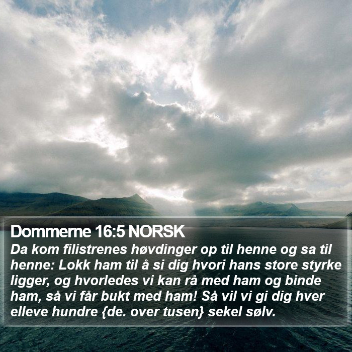 Dommerne 16:5 NORSK Bible Study