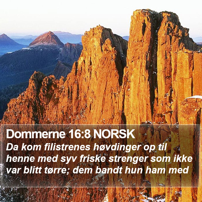 Dommerne 16:8 NORSK Bible Study