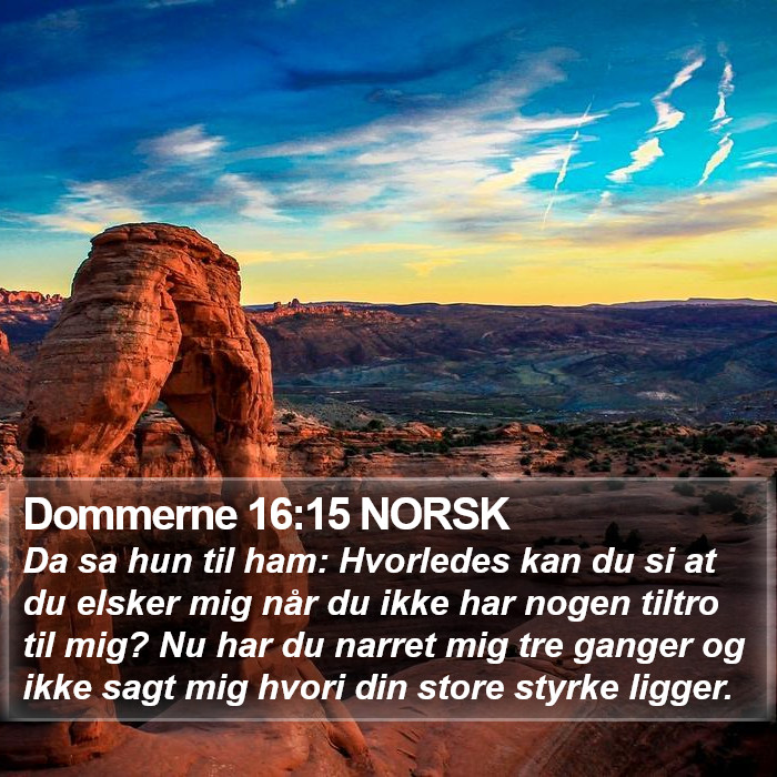 Dommerne 16:15 NORSK Bible Study