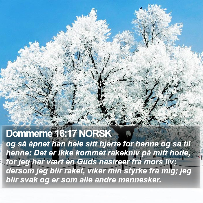 Dommerne 16:17 NORSK Bible Study