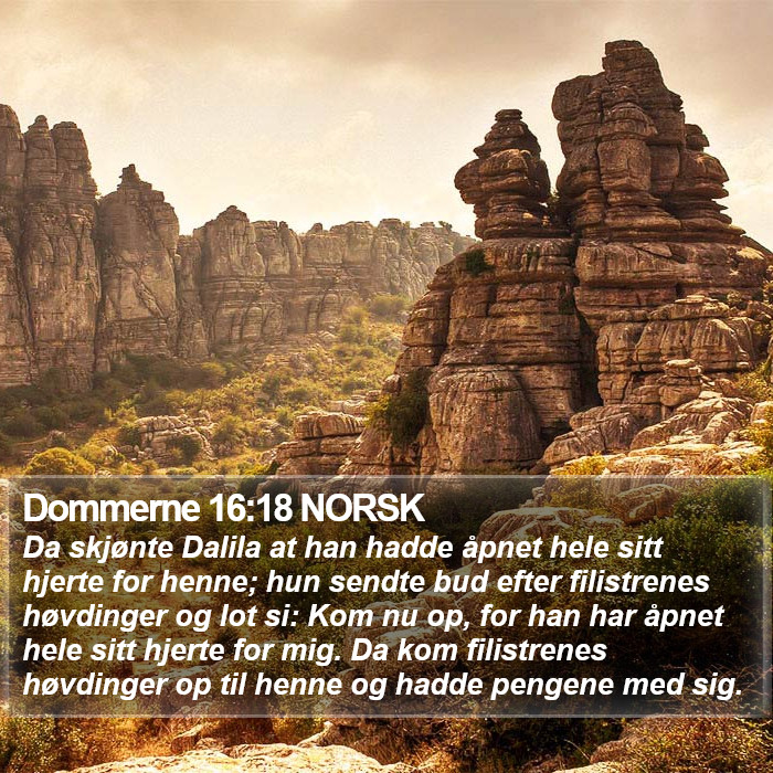 Dommerne 16:18 NORSK Bible Study