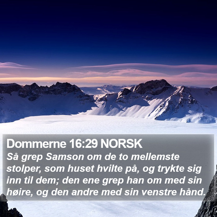 Dommerne 16:29 NORSK Bible Study