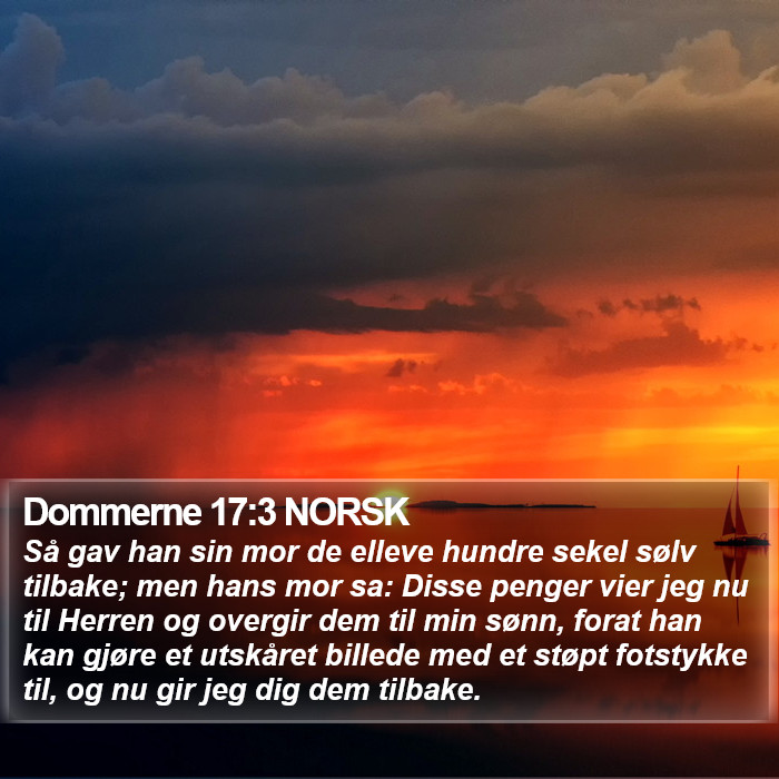 Dommerne 17:3 NORSK Bible Study