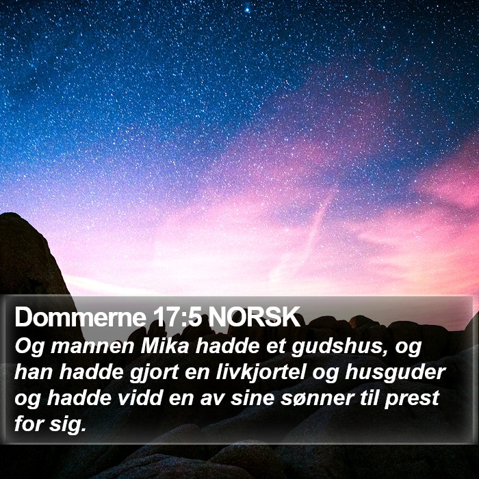 Dommerne 17:5 NORSK Bible Study