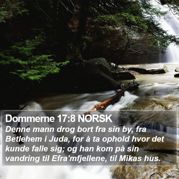 Dommerne 17:8 NORSK Bible Study