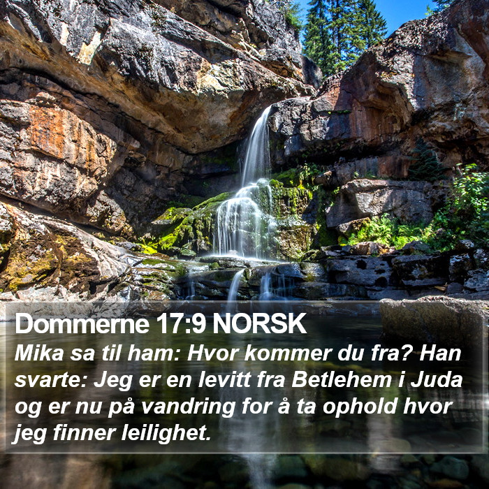 Dommerne 17:9 NORSK Bible Study